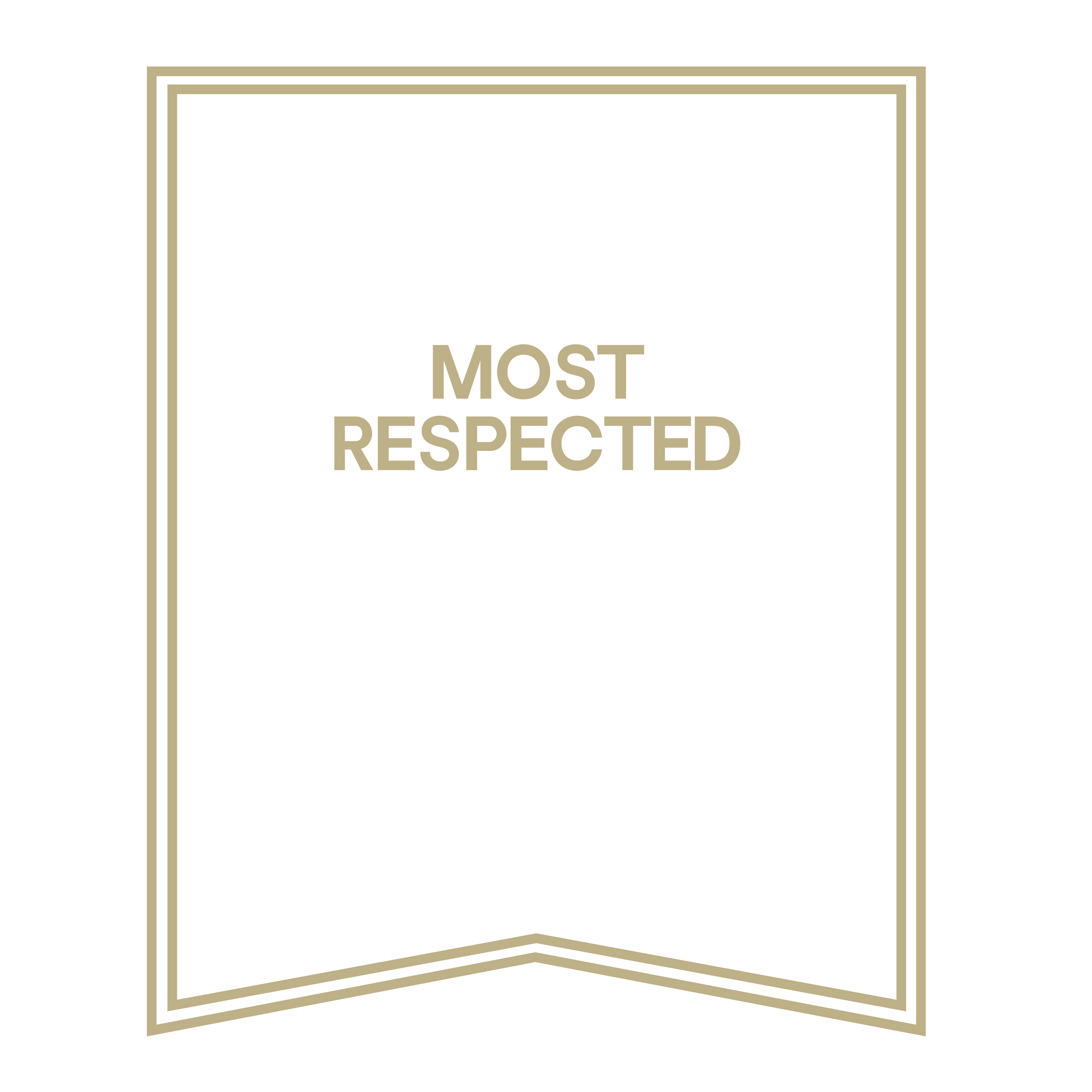 Most Respected in the industry